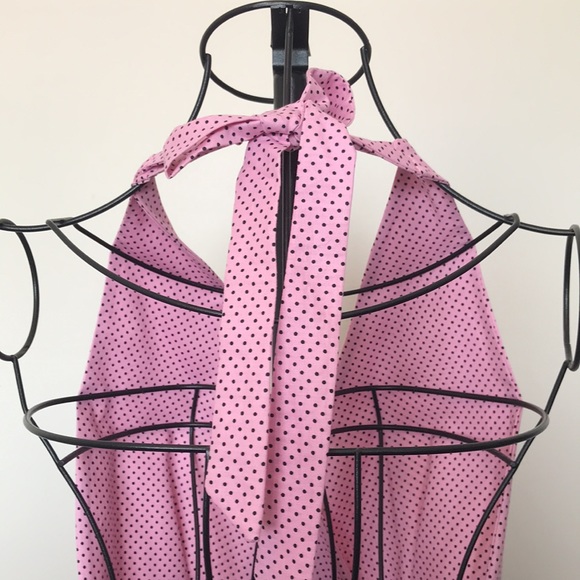 Pink and black skulls Apron. Rockabilly, Burlesque, 50s pin-up, goth - Picture 4 of 11